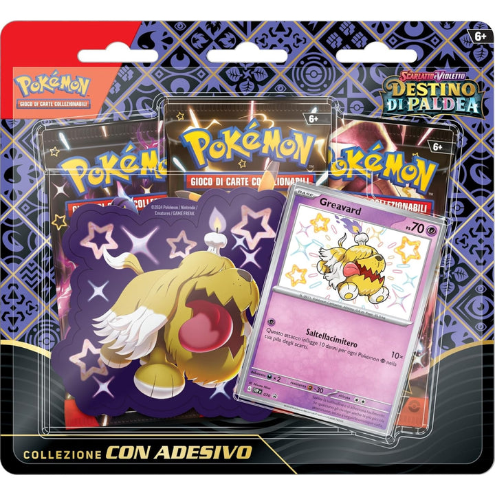 Pokemon Scarlatto e Violetto Destino di Paldea - Collezione con adesivo Greavard