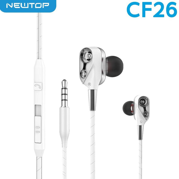 NewTop Auricolari Doppio Speaker CF26 con cavo AUX 3.5mm