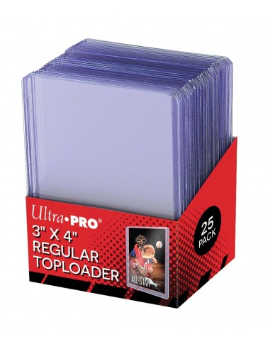 Ultra Pro 25pz Regular Toploader 3" x 4" - Clear Regular