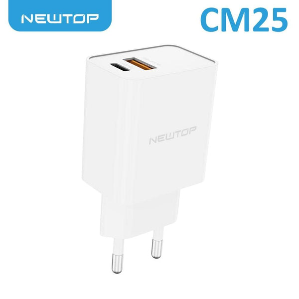 NewTop Caricatore CM25 QC3.0 USB e Type C 18W + 20W