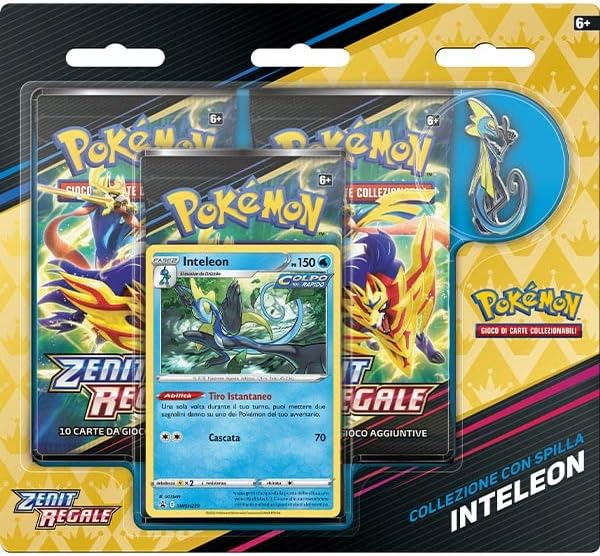 Pokemon Spada e Scudo Zenit Regale - Collezione con spilla Inteleon (ITA)