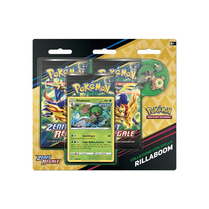 Pokemon Spada e Scudo Zenit Regale - Collezione con spilla Rillaboom (ITA)