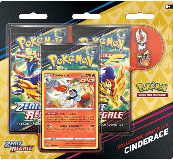 Pokemon Spada e Scudo Zenit Regale - Collezione con spilla Cinderace (ITA)