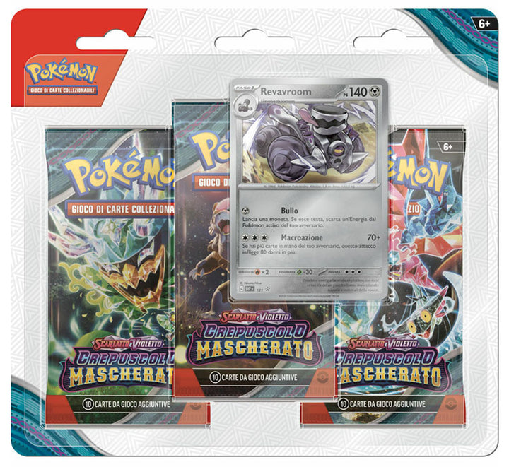 Pokemon Scarlatto e Violetto Crepuscolo Mascherato - Blister 3 Buste + 1 Carta Revavroom (ITA)