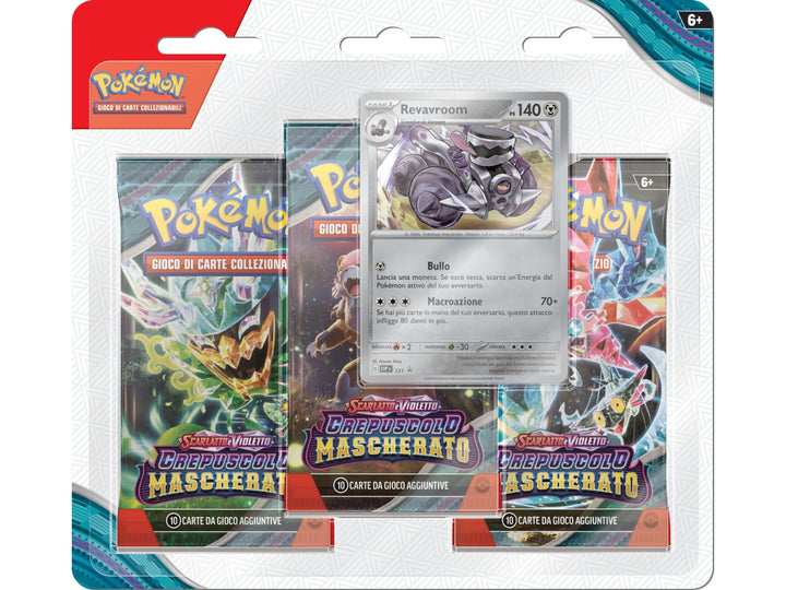 Pokemon Scarlatto e Violetto Crepuscolo Mascherato - Blister 3 Buste + 1 Carta Snorlax (ITA)