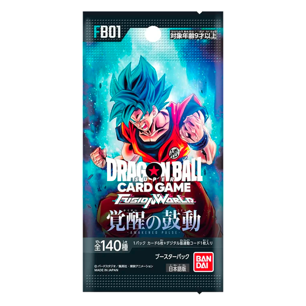 Dragon Ball Card Game Fusion World Awekened Pulse FB-01 - Bustina singola 12 carte (JAP)