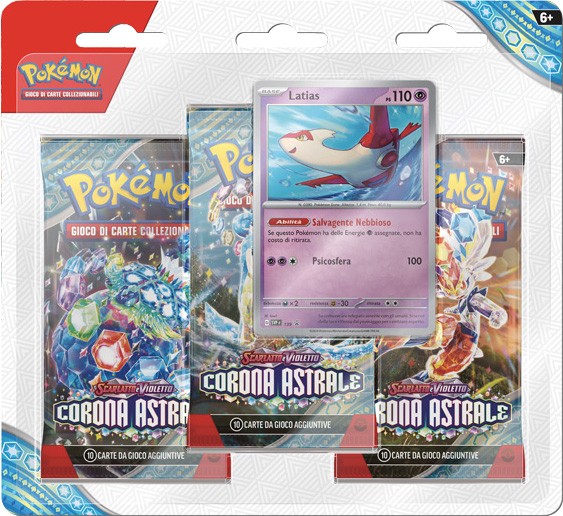 Pokemon Scarlatto e Violetto Corona Astrale - Blister 3 Buste + 1 Carta Latias (ITA)