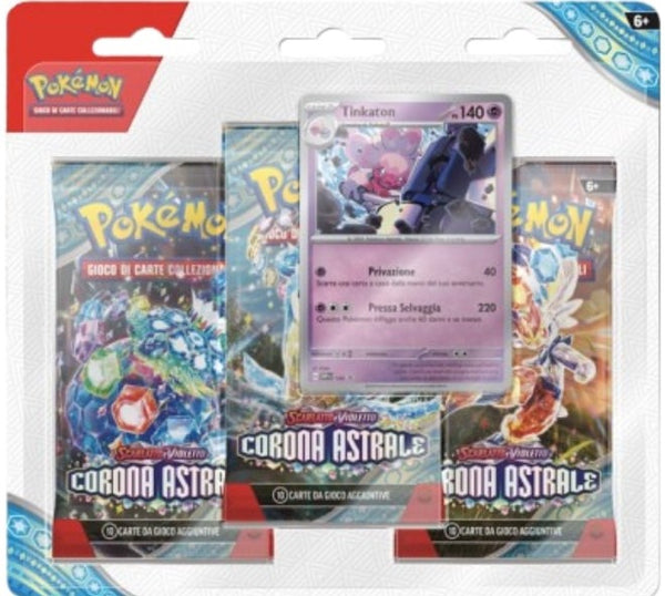 Pokemon Scarlatto e Violetto Corona Astrale - Blister 3 Buste + 1 Carta Tinkaton (ITA)