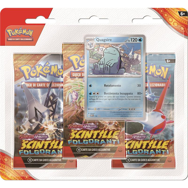 Pokemon Scarlatto e Violetto Scintille Folgoranti - Blister 3 bustine + 1 carta promo di Quagsire (ITA)