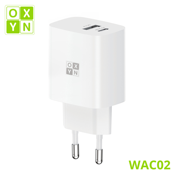 Oxyn Caricatore USB + Type C QC 3.0 PD20W