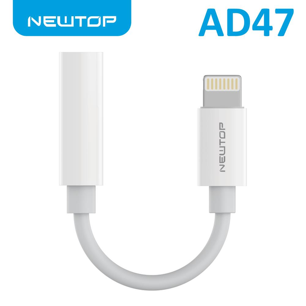 NewTop Adattatore Lightning - AUX 3.5mm Femmina - Compatibile con iPhone e iPad