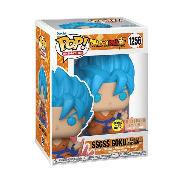 Funko Pop! Dragon Ball Super - SSGSS Goku (Kaio-Ken Times Twenty) (Glows in the Dark BoxLunch Exclusive) (1256)