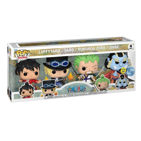 Funko Pop! One Piece - Luffytaro / Sabo / Roronoa Zoro / Jinbe (Glows in the Dark Special Edition) (4-Pack)