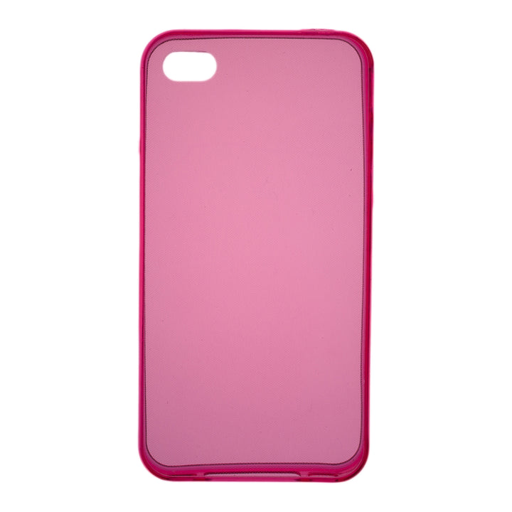 Cover Back Case Ultra Slim 0.3Mm Rosa Trasparente Per iPhone 4 4S