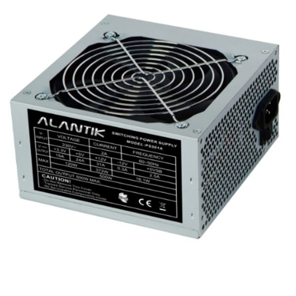 Alantik Alimentatore ATX PC 500W PS501A Con Tasto ON/OFF Bulk