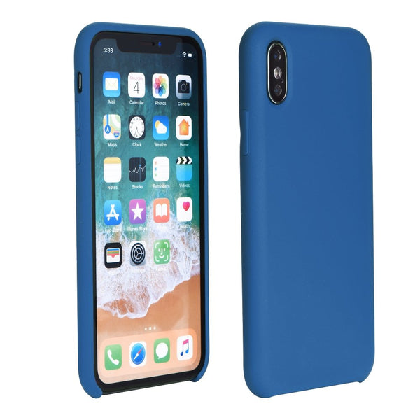 Cover In Silicone E Microfibra Interna Blu Per iPhone 7 Plus 8 Plus