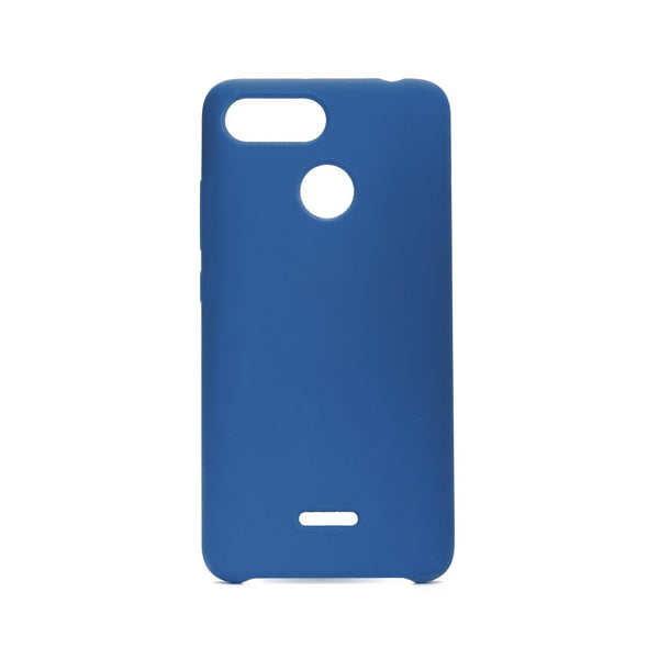 Cover In Silicone E Microfibra Interna Blu Per Xiaomi Redmi 6