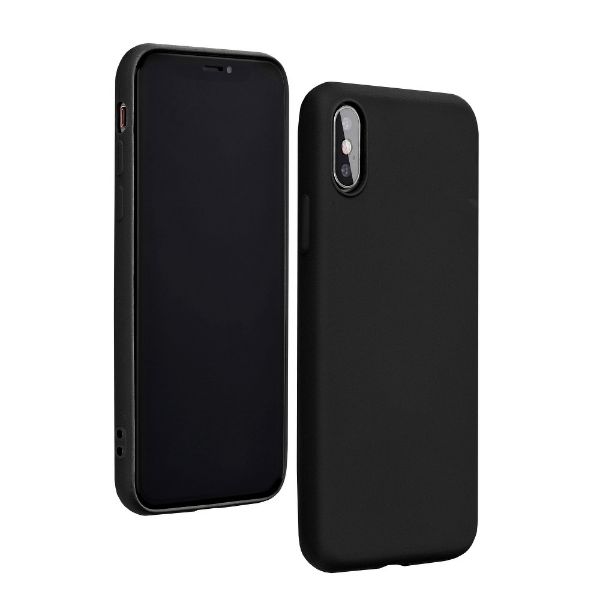 Cover In Silicone E Microfibra Interna Lite Nero Per iPhone 12 Mini