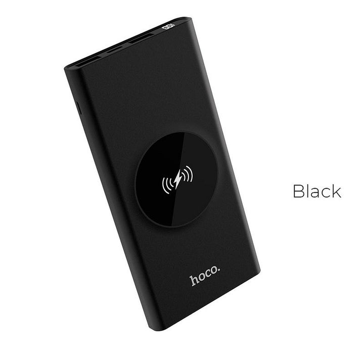 Hoco Power Bank 10000Mah J37 Ricarica Wireless Nero