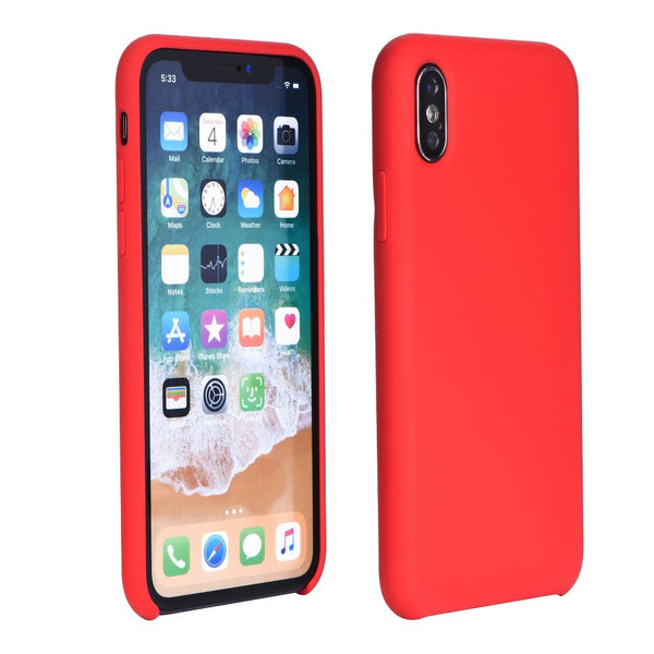 Cover In Silicone E Microfibra Interna Rosso Per Xiaomi Redmi Note 8T