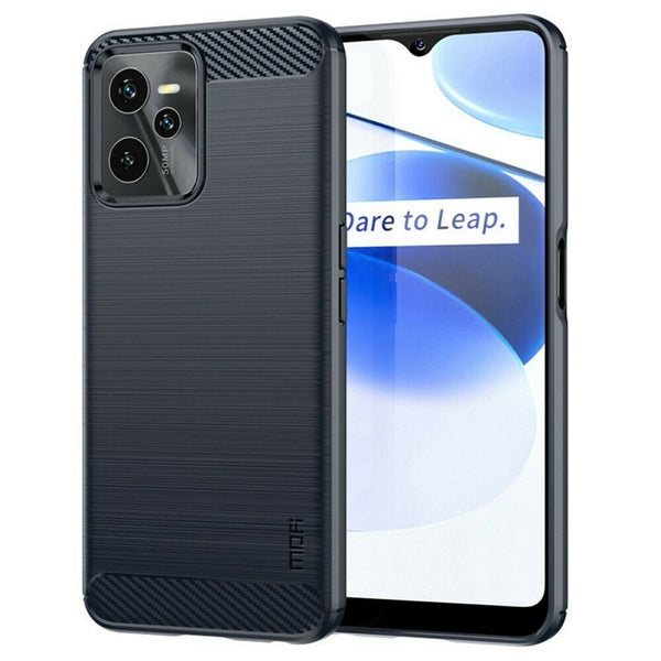 Cover CARBON per Realme C35 Nero