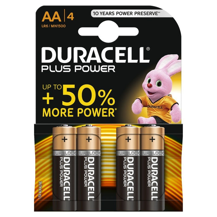 Duracell 4Pz Batterie Stilo AA Plus Power