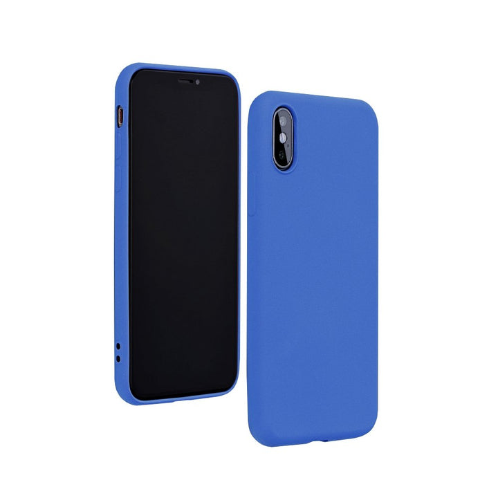 Cover In Silicone E Microfibra Interna Lite Blu Per iPhone X Xs