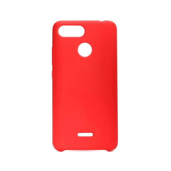 Cover In Silicone E Microfibra Interna Rosso Per Xiaomi Redmi 6