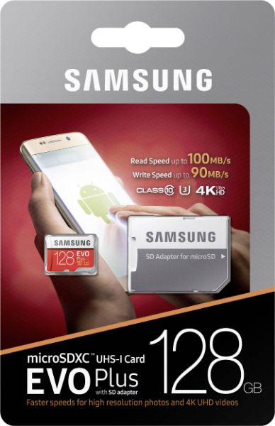 Memoria Micro Sd Samsung 128Gb Evo Plus Classe 10 Con Adattatore Mb-Mc128Ga/Eu