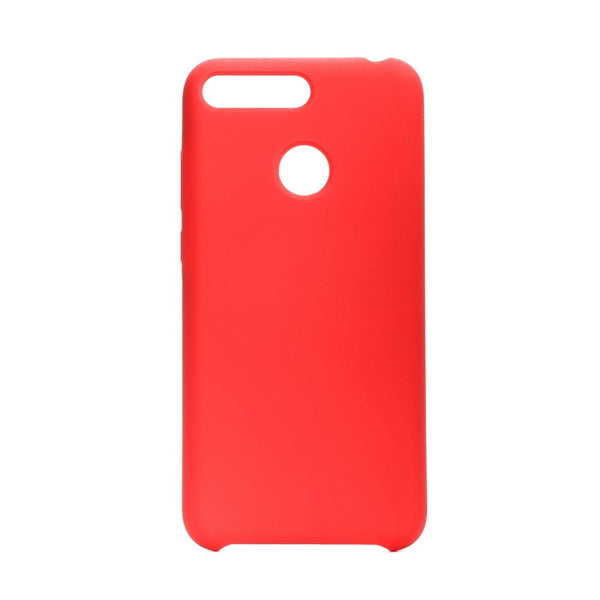 Cover In Silicone E Microfibra Interna Rosso Per Huawei Y6 2019