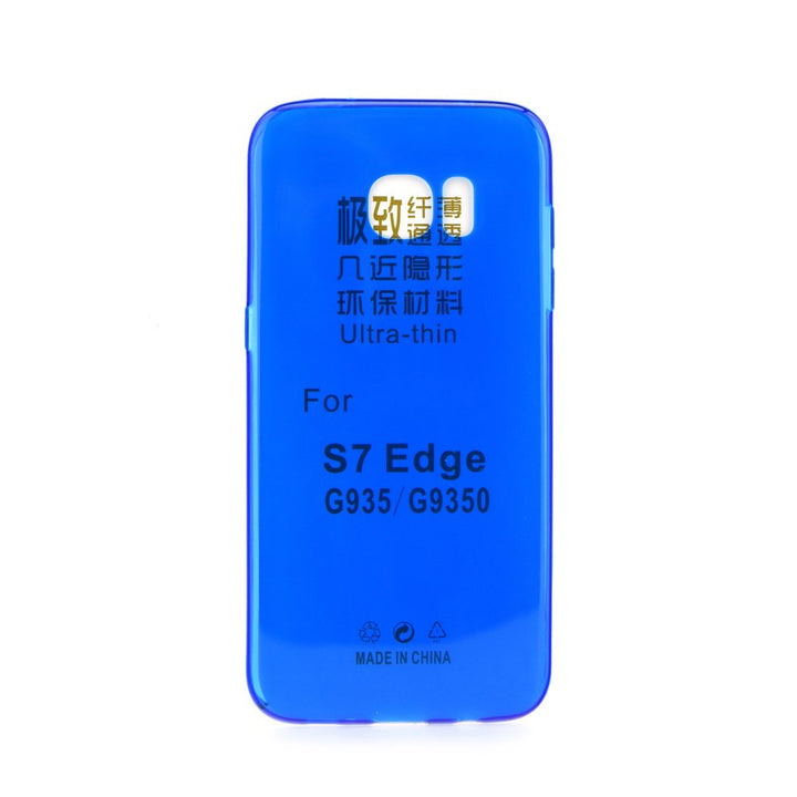 Cover Back Case Ultra Slim 0.3Mm Blu Trasparente Per Samsung S7 Edge G935 G935F