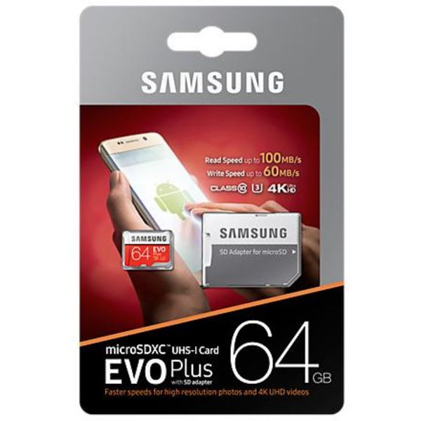 Memoria Micro Sd Samsung 64Gb Evo Plus Classe 10 Con Adattatore Mb-Mc64Ga/Eu