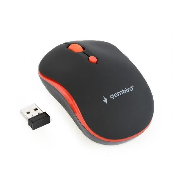 Gembird Mouse Wireless Nero/Rosso