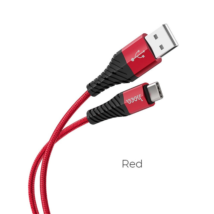 Hoco Cavo Cool Type C USB 1m Rosso