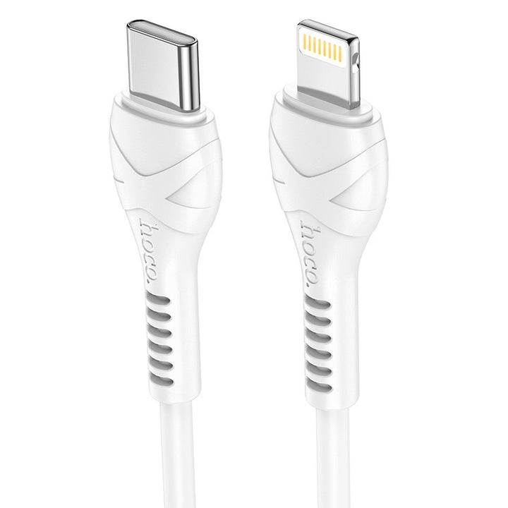 Hoco Cavo Type C Lightning iPhone Power Delivery Fast Charge 3A Bianco