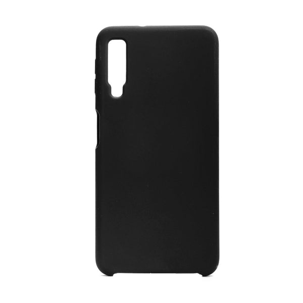 Cover In Silicone E Microfibra Interna Nero Per Samsung A7 2018