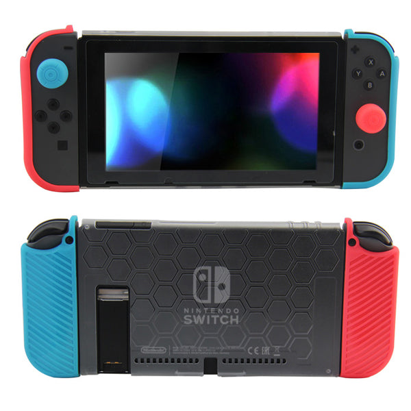 Kit Protezione Cover Copri Joypad Rosso Blu Per Nintendo Switch