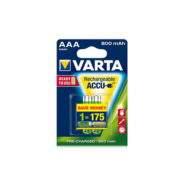 Varta Batterie Mini Stilo Aaa Ricaricabili 800Mah 2 Pz