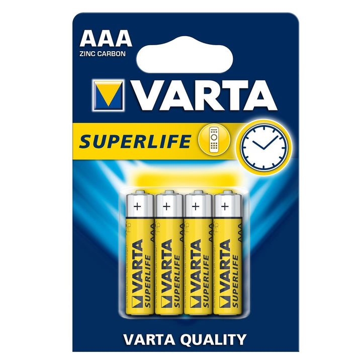 Varta 4 Batterie Mini Stilo Aaa R03Blv Zinco-Carbone 1.5V