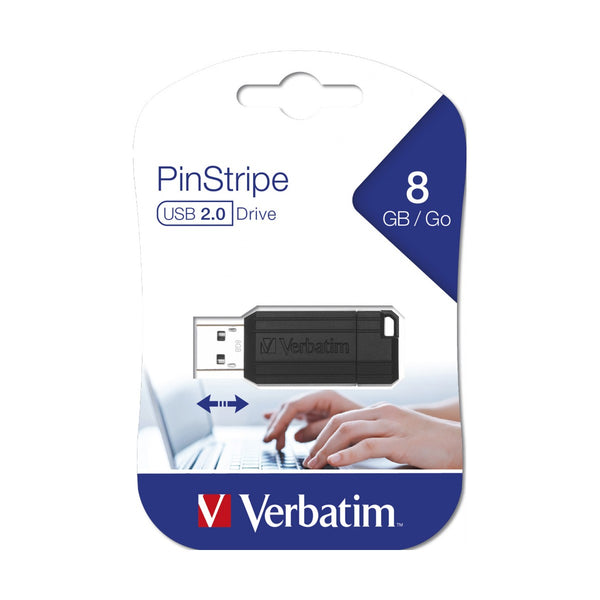 Verbatim Pendrive 8GB Pinstripe USB 2.0