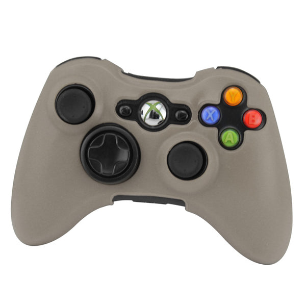 Guscio In Gomma Silicone Controller Grigio Per Xbox 360