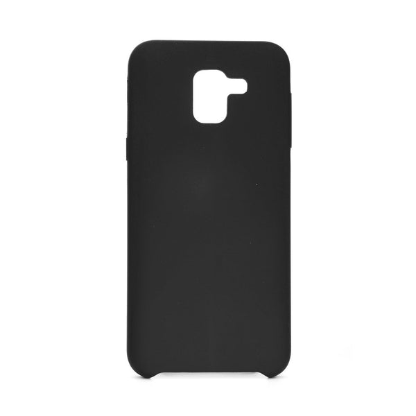 Cover In Silicone E Microfibra Interna Nero Per Samsung J6 2018